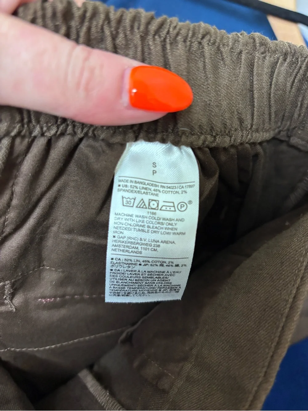 Banana Republic Hayden Wide Leg Linen Blend Pull On Pant